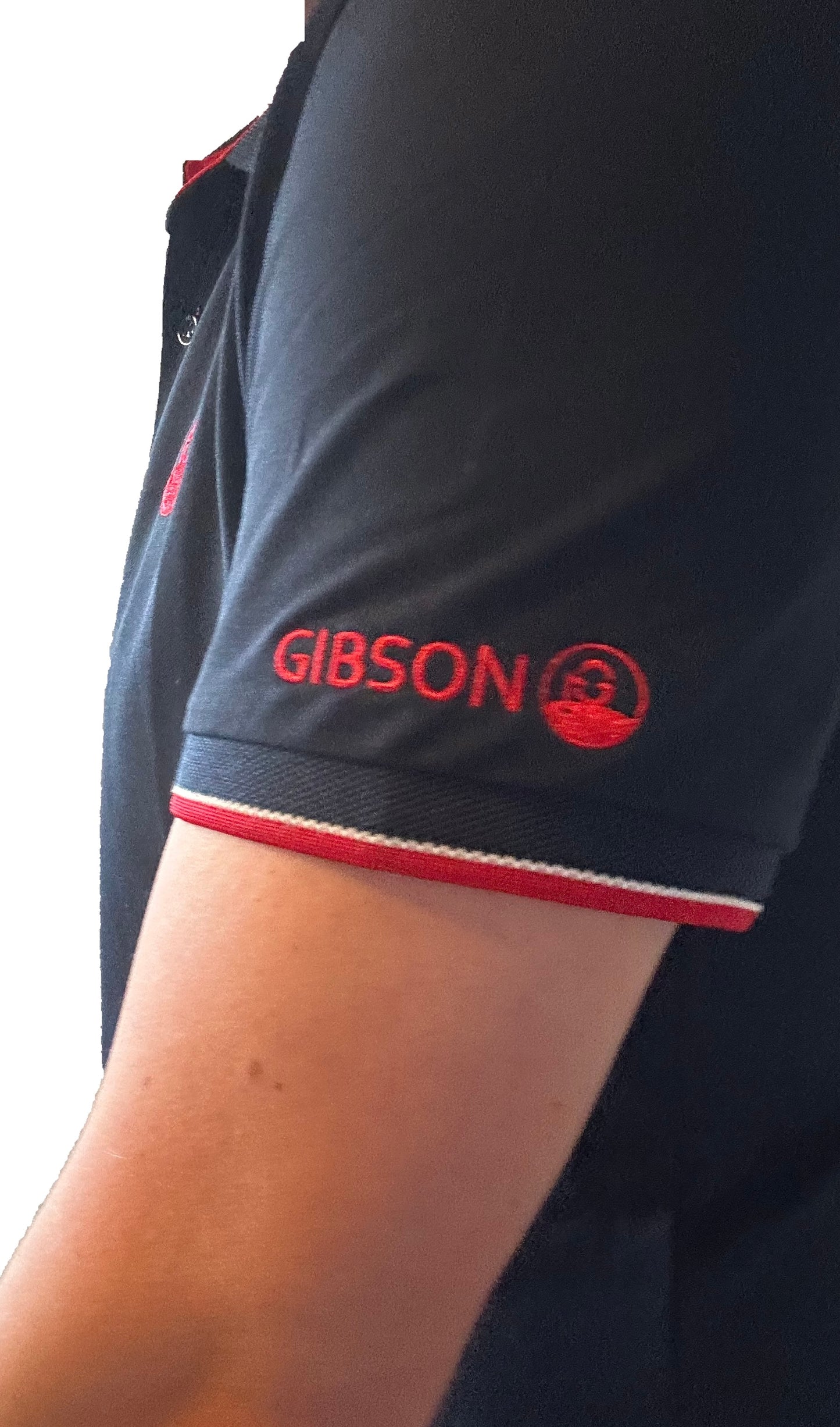 The Founders Polo - Gibson Golf - Navy / Red