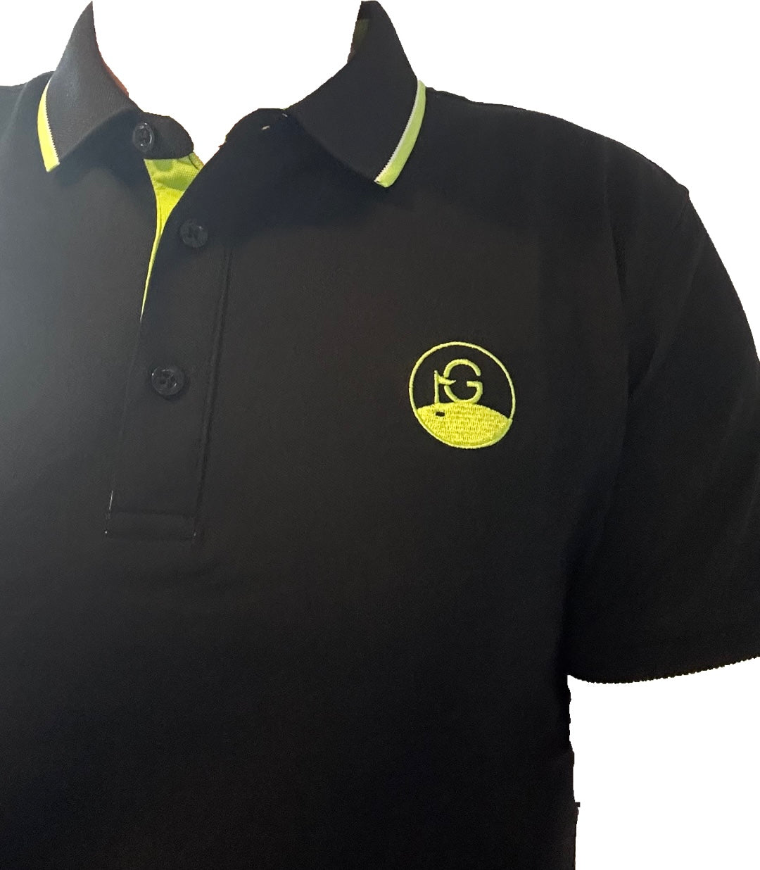 The Founders Polo - Gibson Golf - Black / Yellow
