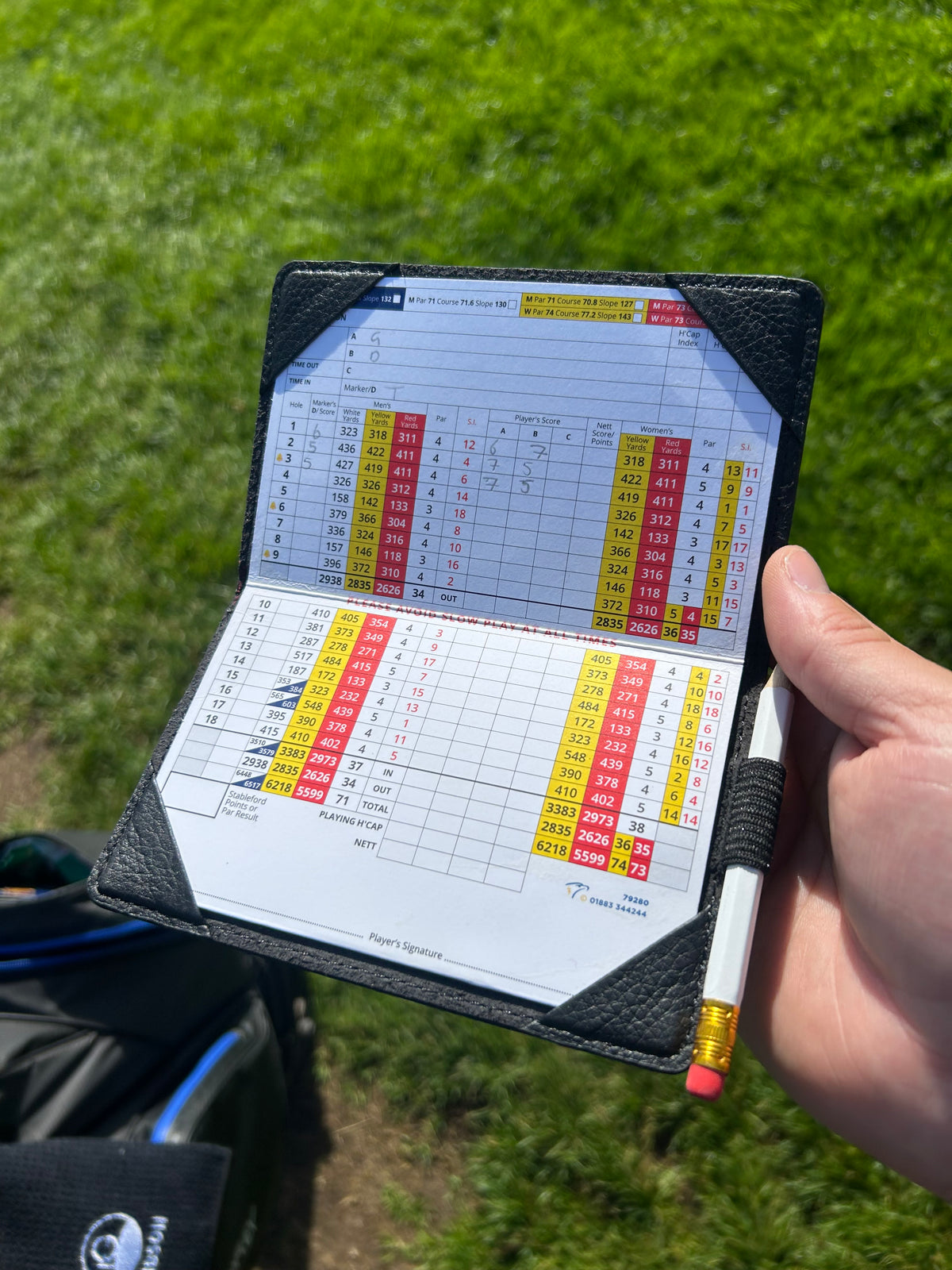 Gibson Golf Premium Top Grain Leather Scorecard Holder