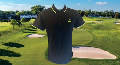 The Founders Polo - Gibson Golf - Black / Yellow