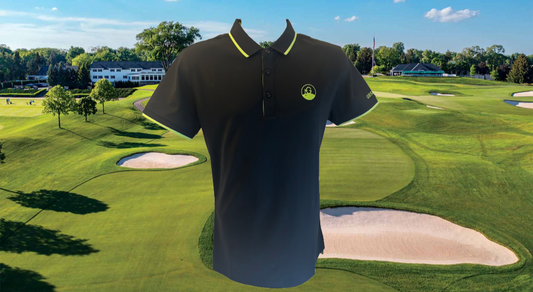 The Founders Polo - Gibson Golf - Black / Yellow